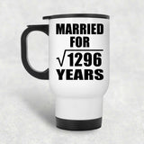 36th Anniversary Married For Square Root of 1296 Years - White Travel Mug