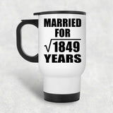 43rd Anniversary Married For Square Root of 1849 Years - White Travel Mug