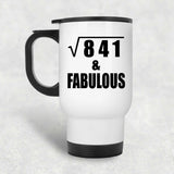 29th Birthday Square Root of 841 & Fabulous - White Travel Mug