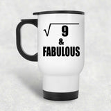 3rd Birthday Square Root of 9 & Fabulous - White Travel Mug