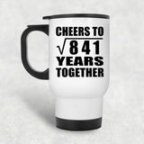 29th Anniversary Cheers To Square Root of 841 Years Together - White Travel Mug