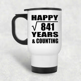 Happy 29th Anniversary Square Root of 841 Years & Counting - White Travel Mug