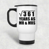 19th Anniversary Square Root of 361 Years As Mr & Mrs - White Travel Mug