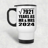 89th Anniversary Square Root of 7921 Years As Mr & Mrs 2024 - White Travel Mug