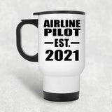 Airline Pilot Established EST. 2021 - White Travel Mug