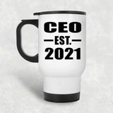 CEO Established EST. 2021 - White Travel Mug