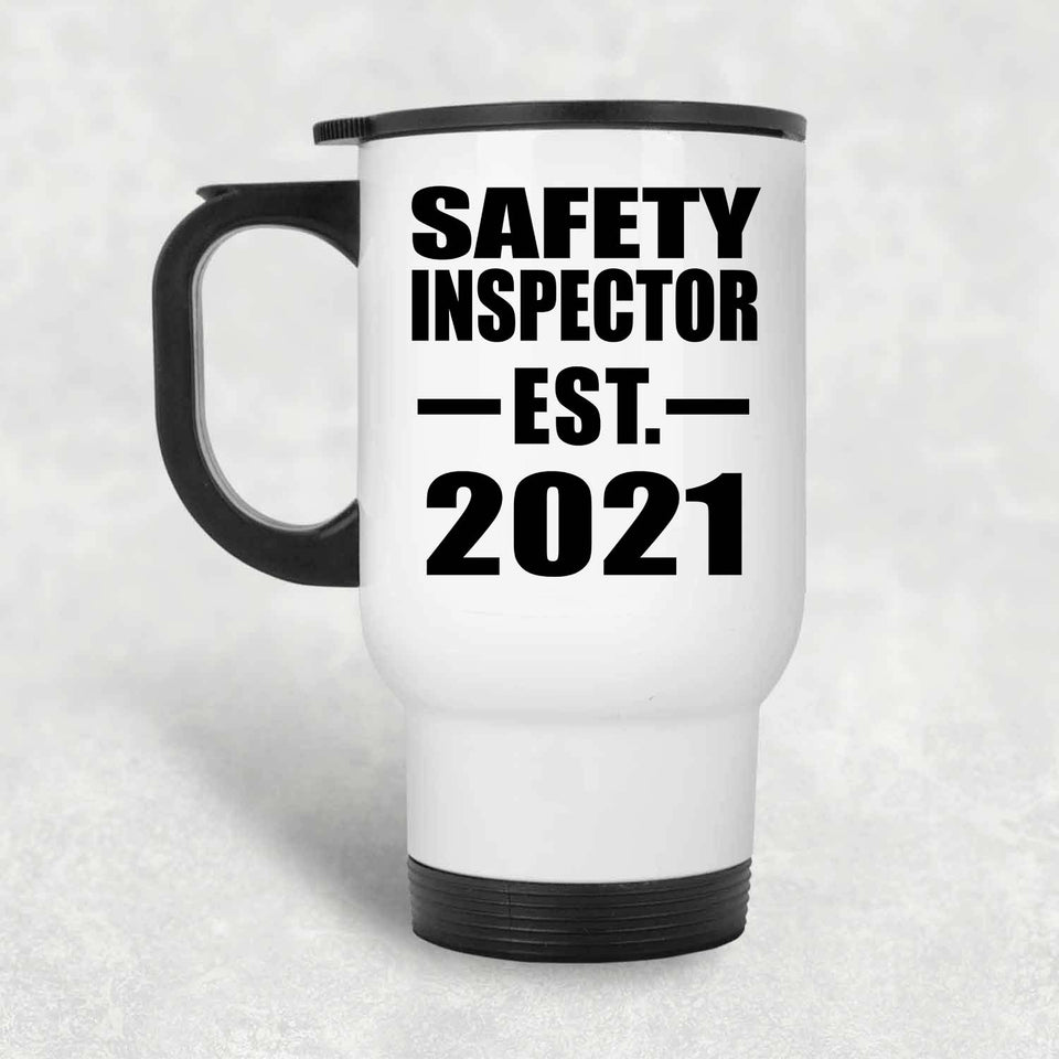Safety Inspector Established EST. 2021 - White Travel Mug