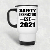 Safety Inspector Established EST. 2021 - White Travel Mug