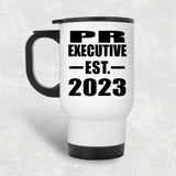 PR Executive Established EST. 2023 - White Travel Mug