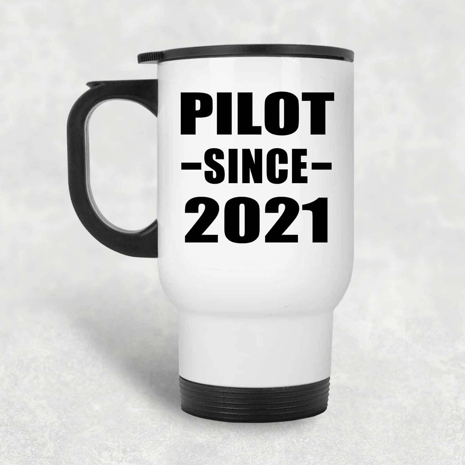 Pilot Since 2021 - White Travel Mug