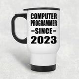 Computer Programmer Since 2023 - White Travel Mug
