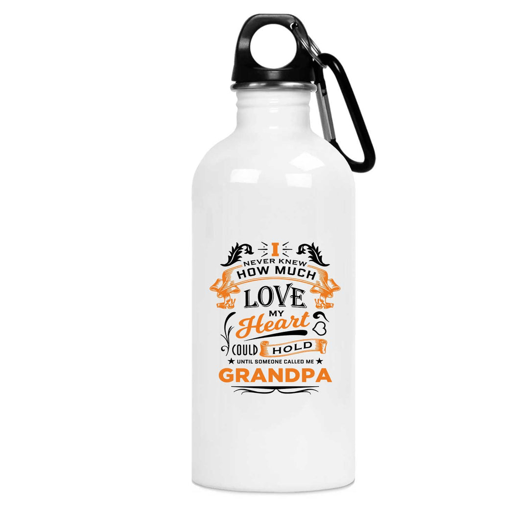 How Much Love Could Hold Until Called Me Grandpa - Water Bottle