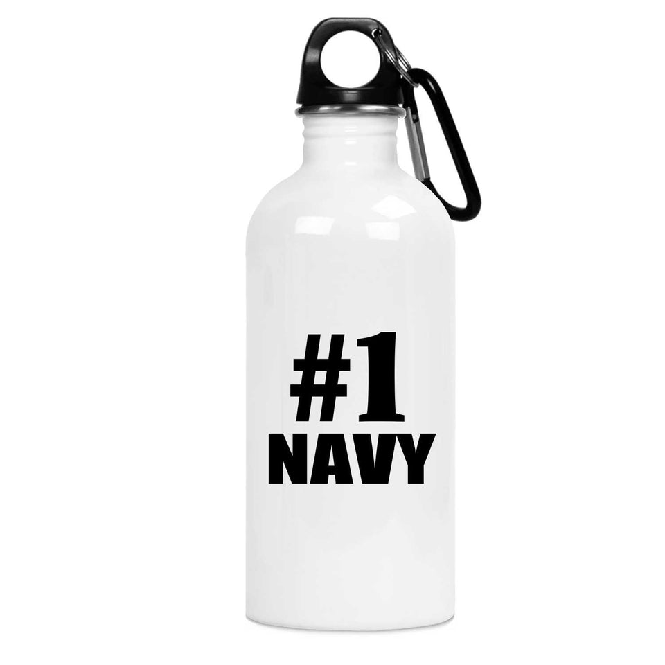 Number One #1 Navy - Water Bottle