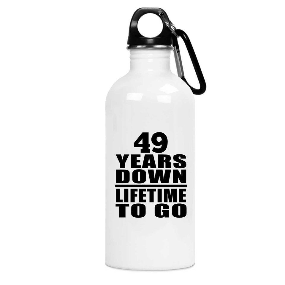 49th Anniversary 49 Years Down Lifetime To Go - Water Bottle
