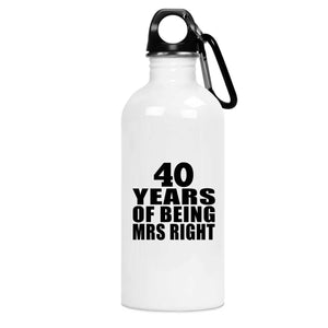 40th Anniversary 40 Years Of Being Mrs Right - Water Bottle