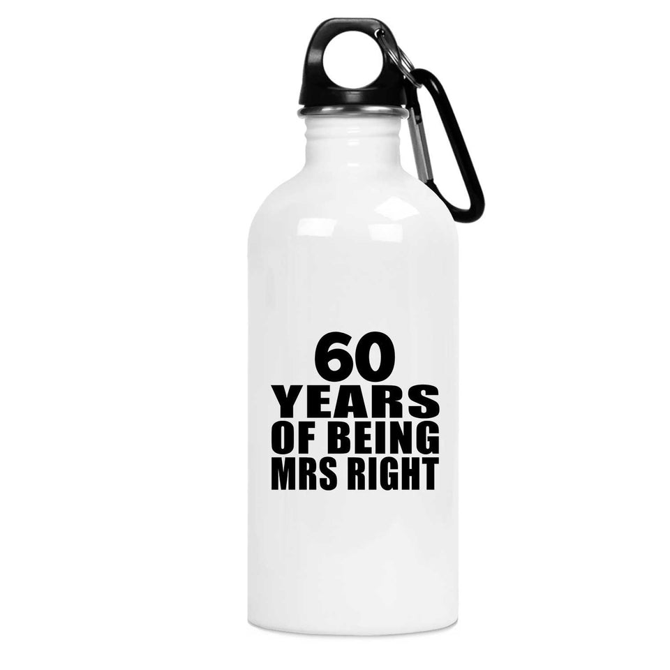 60th Anniversary 60 Years Of Being Mrs Right - Water Bottle