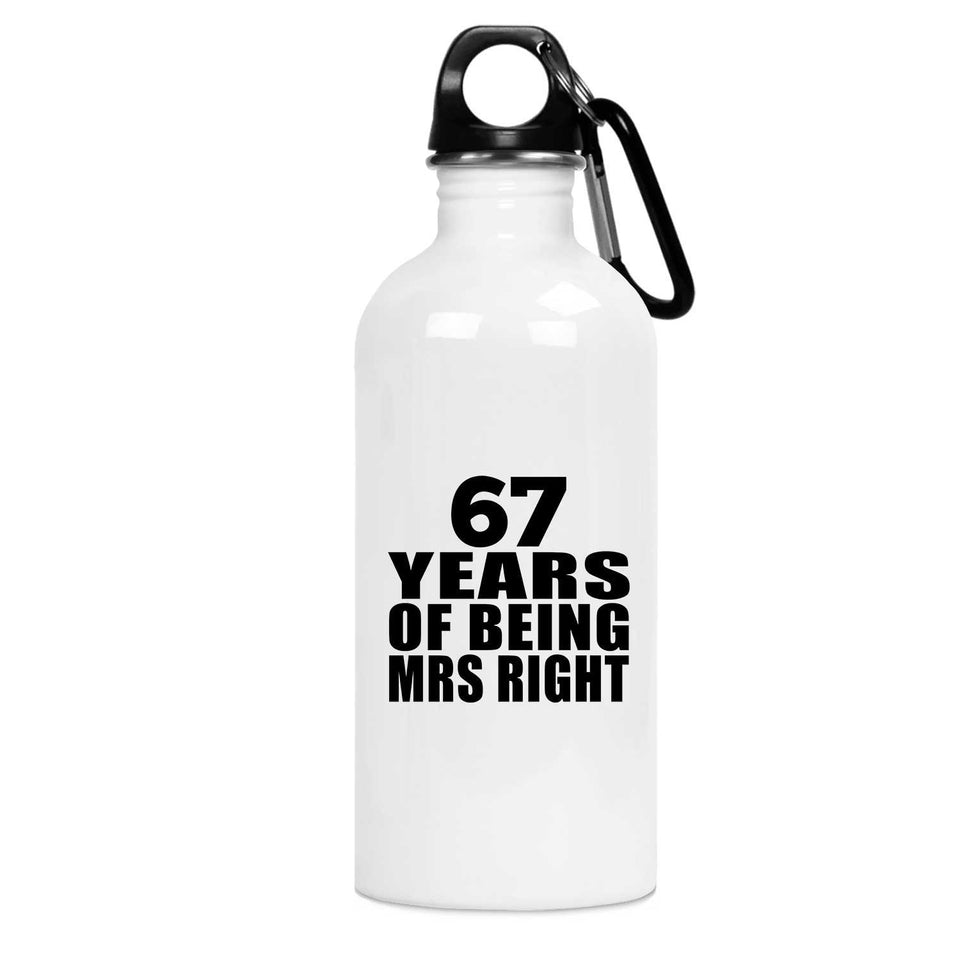 67th Anniversary 67 Years Of Being Mrs Right - Water Bottle