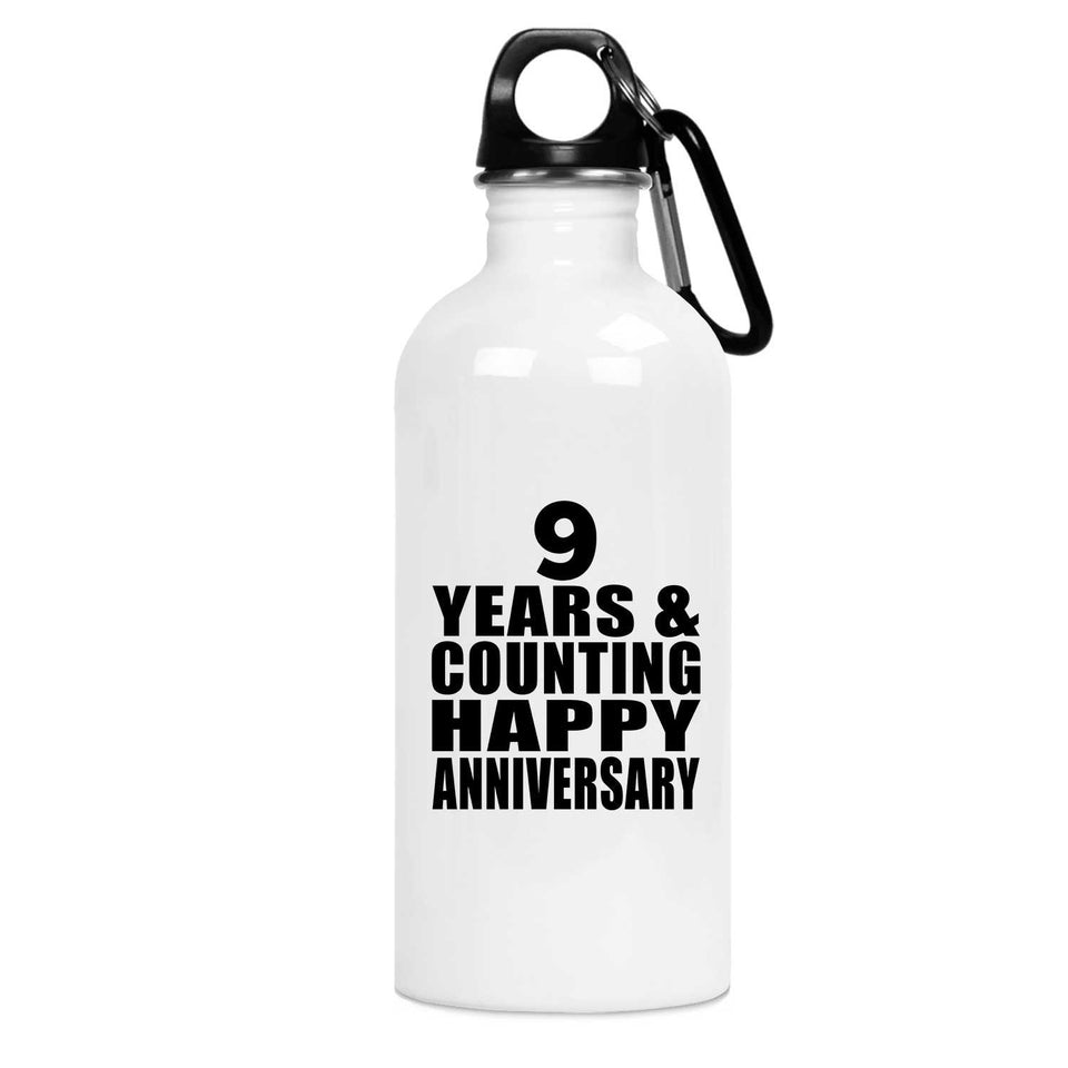 Happy 9th Anniversary 9 Years & Counting - Water Bottle