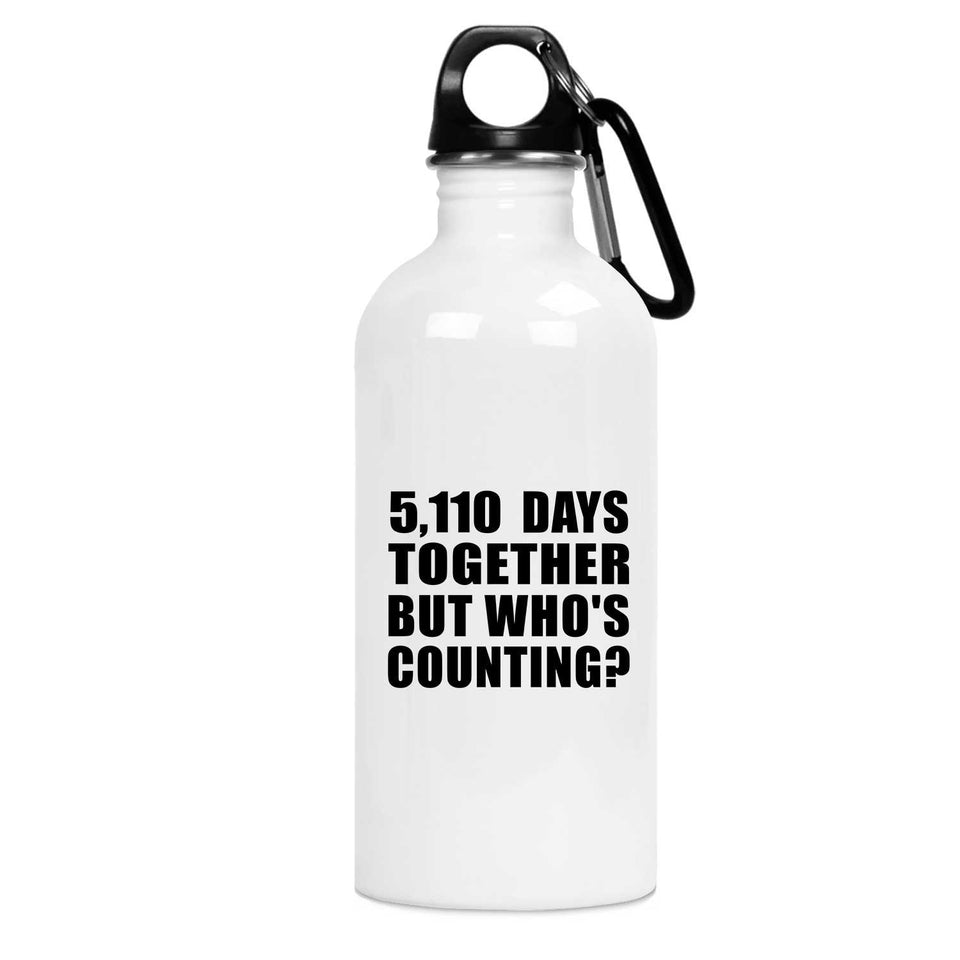 14th Anniversary 5,110 Days Together But Who's Counting - Water Bottle