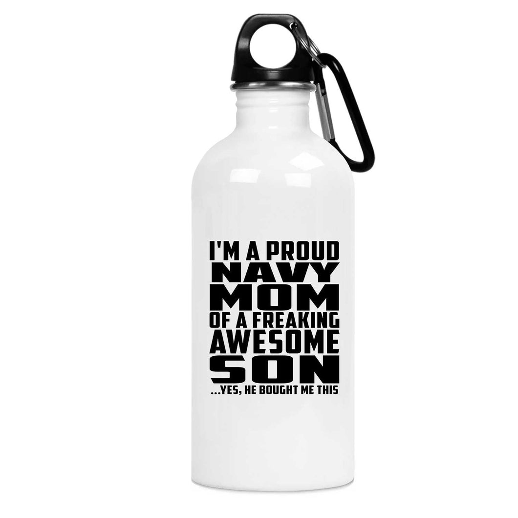 Proud Navy Mom Of Awesome Son - Water Bottle