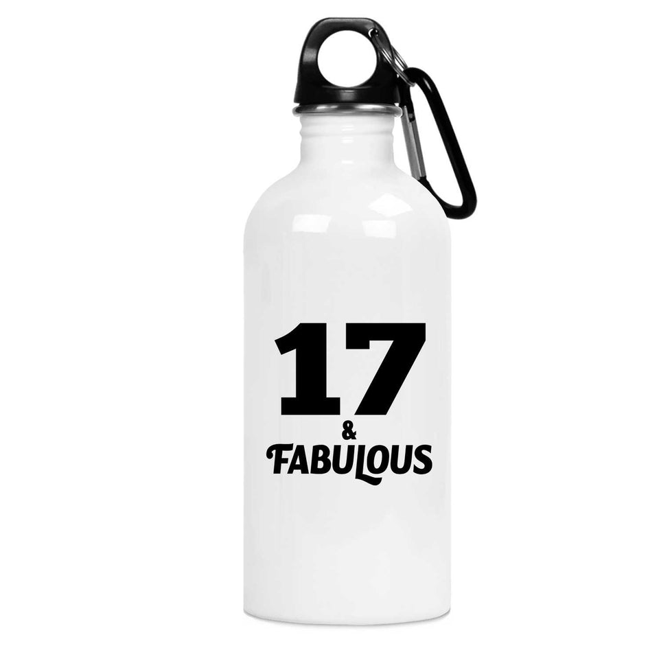 17th Birthday 17 & Fabulous - Water Bottle