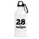 28th Birthday 28 & Fabulous - Water Bottle