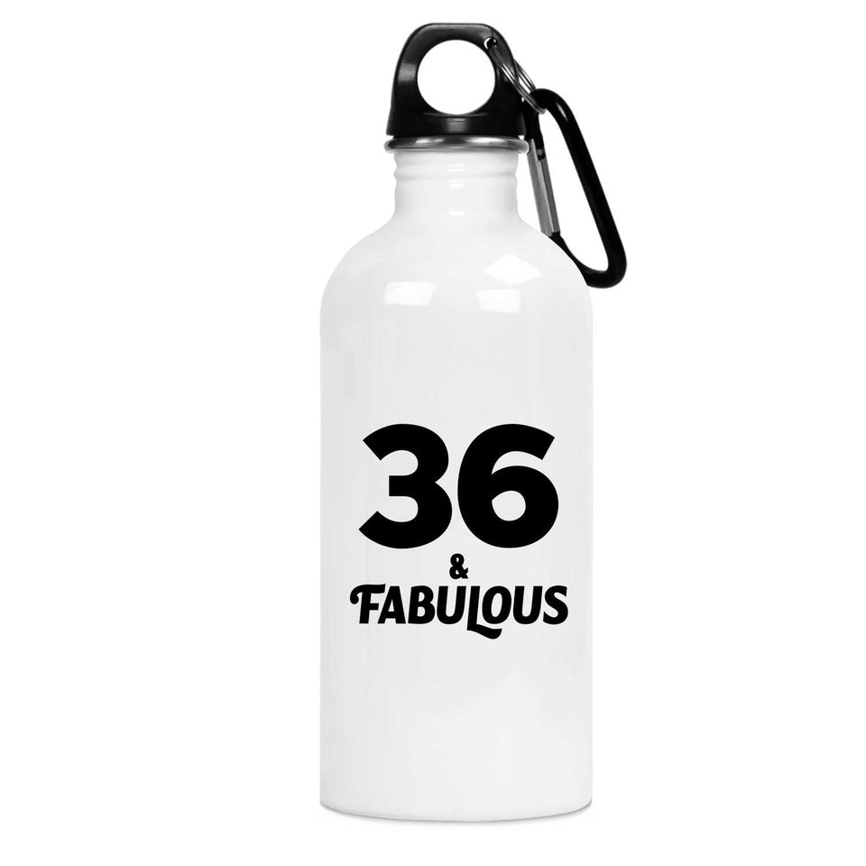 36th Birthday 36 & Fabulous - Water Bottle