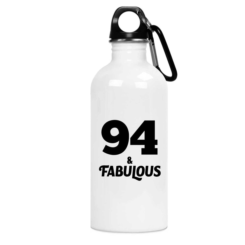 94th Birthday 94 & Fabulous - Water Bottle