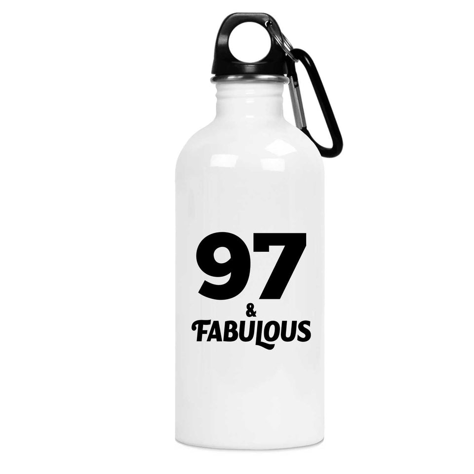 97th Birthday 97 & Fabulous - Water Bottle