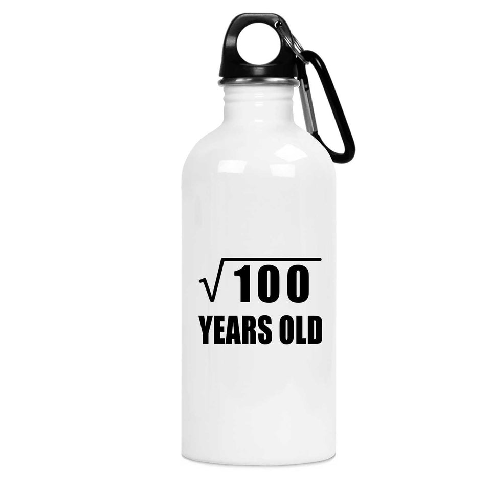 10th Birthday Square Root of 100 Years Old - Water Bottle