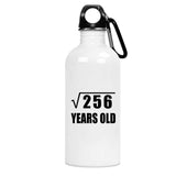 16th Birthday Square Root of 256 Years Old - Water Bottle