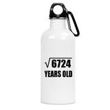 82nd Birthday Square Root of 6724 Years Old - Water Bottle