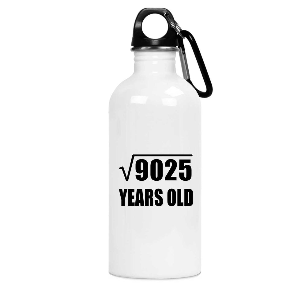 95th Birthday Square Root of 9025 Years Old - Water Bottle