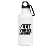21st Anniversary Square Root of 441 Years Anniversary - Water Bottle