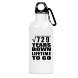 27th Anniversary Square Root of 729 Years Lifetime To Go - Water Bottle
