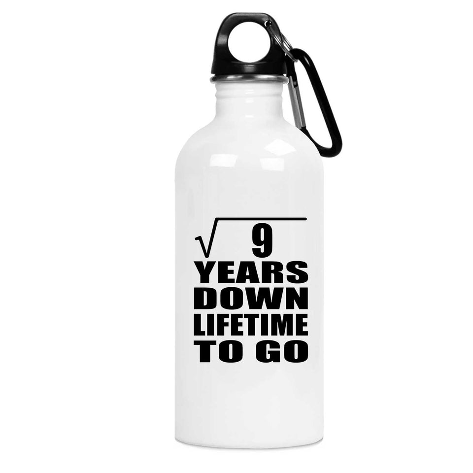 3rd Anniversary Square Root of 9 Years Lifetime To Go - Water Bottle