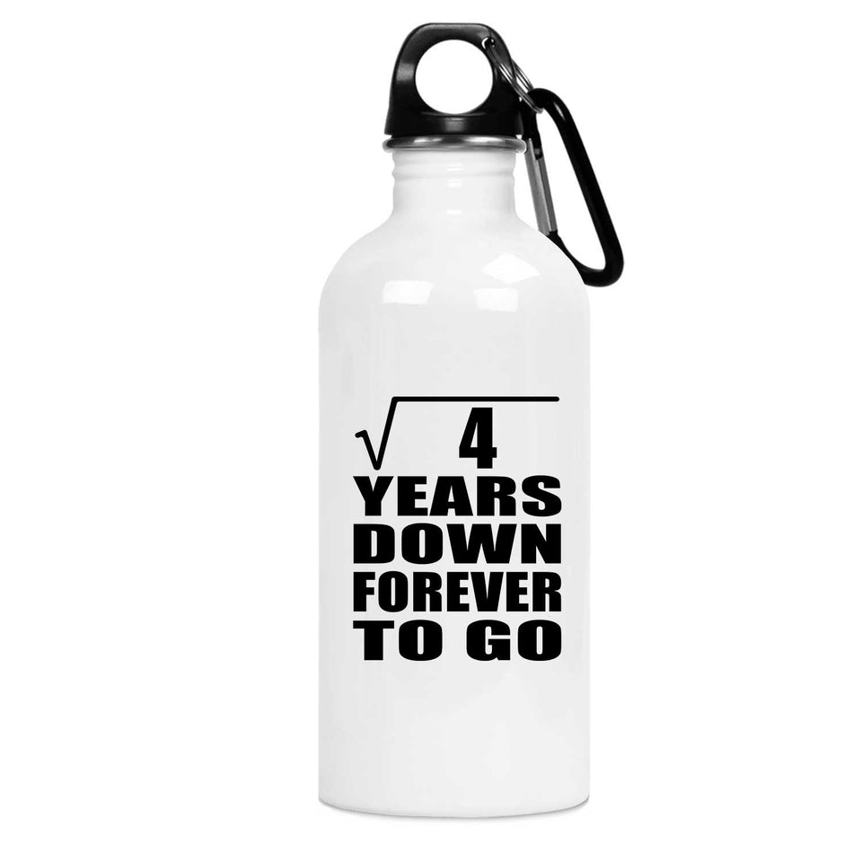 2nd Anniversary Square Root of 4 Years Down Forever To Go - Water Bottle