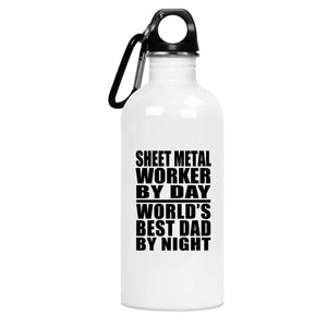 Sheet Metal Worker By Day World's Best Dad By Night - Water Bottle