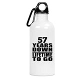 57th Anniversary 57 Years Down Lifetime To Go - Water Bottle
