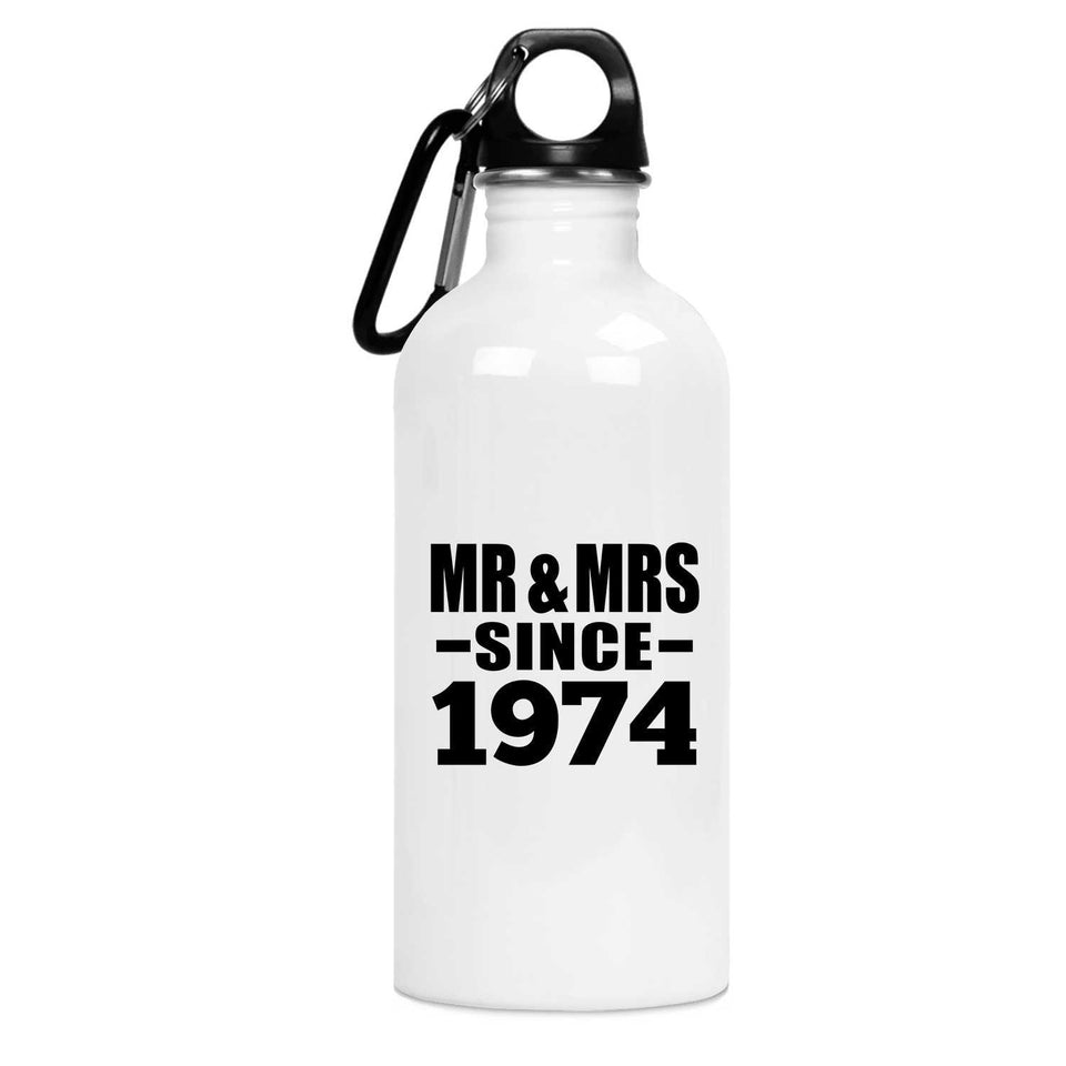 50th Anniversary Mr & Mrs Since 1974 - Water Bottle