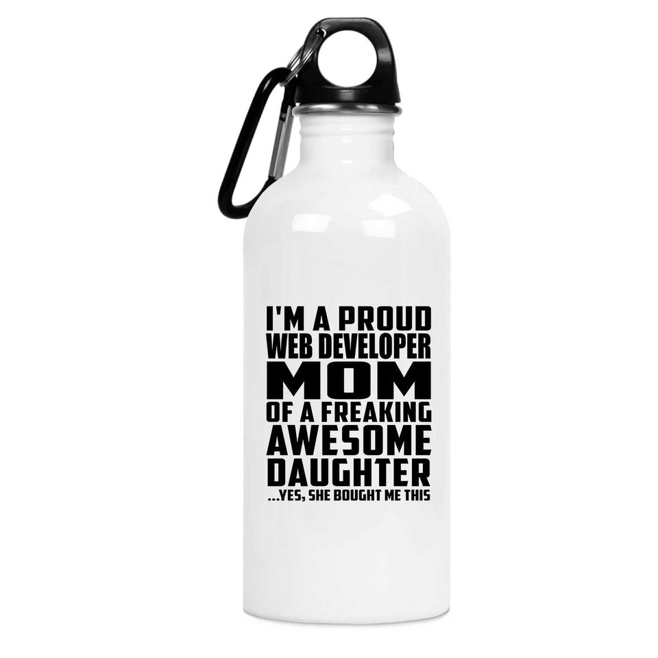 Proud Web Developer Mom Of Awesome Daughter - Water Bottle