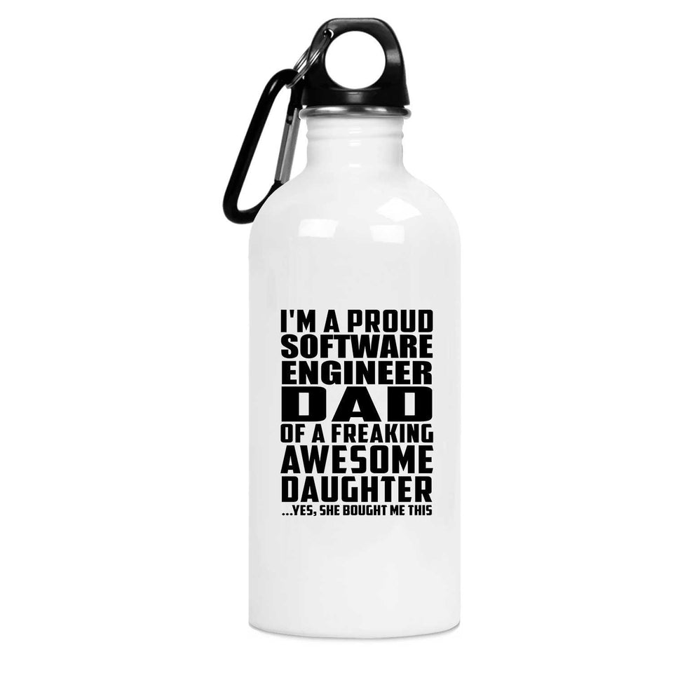 Proud Software Engineer Dad Of Awesome Daughter - Water Bottle