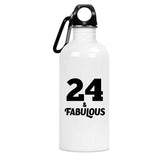 24th Birthday 24 & Fabulous - Water Bottle
