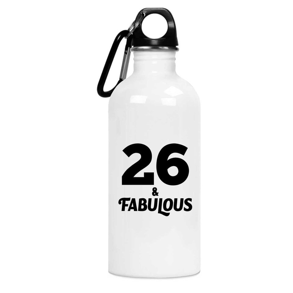 26th Birthday 26 & Fabulous - Water Bottle