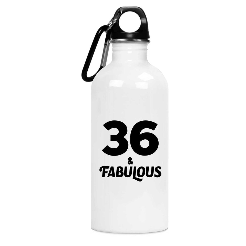 36th Birthday 36 & Fabulous - Water Bottle
