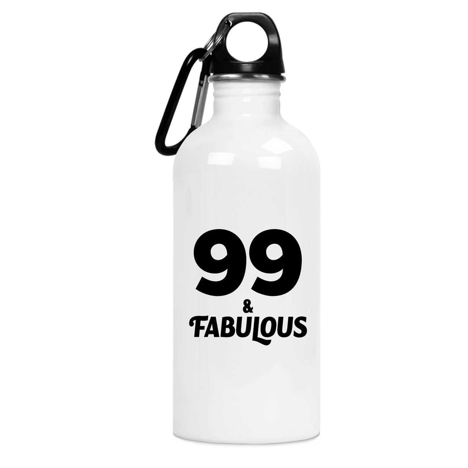 99th Birthday 99 & Fabulous - Water Bottle