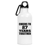 87th Anniversary Cheers To 87 Years Together - Water Bottle