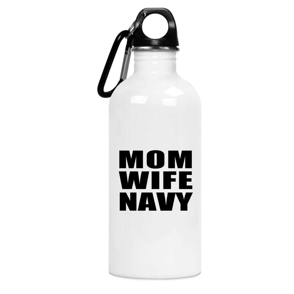 Mom Wife Navy - Water Bottle