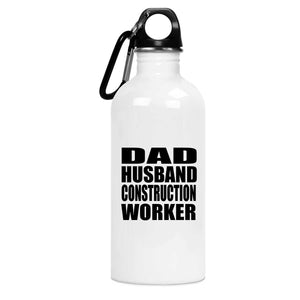 Dad Husband Construction Worker - Water Bottle