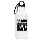 Proud Market Research Analyst Dad - Water Bottle